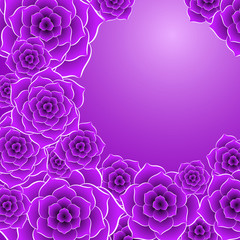 Beautiful violet rose flower background. EPS10 vector.