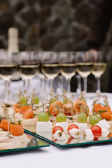 Colourful snack on a holiday table