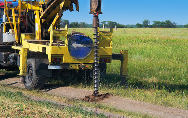 The drilling machine produces engineering and geological surveys for the design and construction of...
