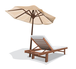 beach chair with umbrella