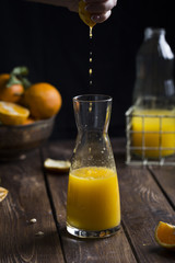 Preparation of fresh orange juice
