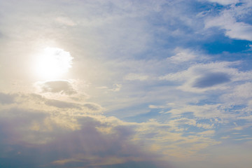 Obraz premium cloudy sky and sun