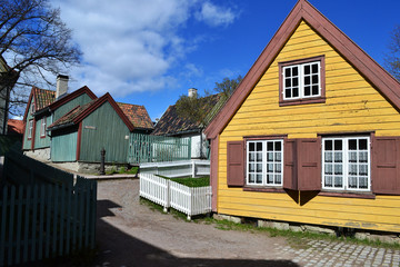 Fototapeta na wymiar old scandinavian village