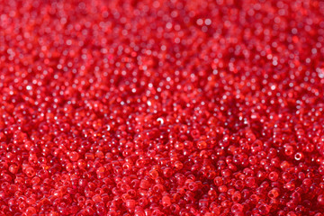 scattered beads of red color