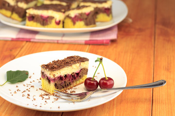 Cocoa cherry cake, called 