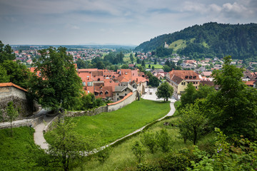 Fototapeta na wymiar Old town in Skofja Loka, Slovenia