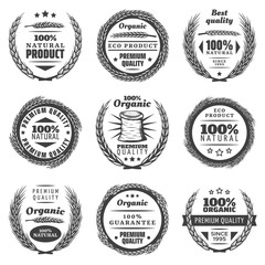 Fototapeta premium Vintage Premium Cereal Products Labels Set