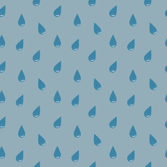 Raindrops seamless pattern.

