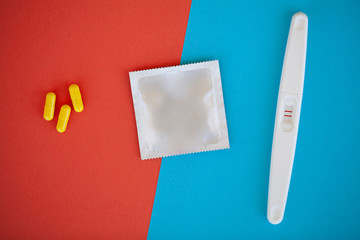 Pregnancy test. The result is positive with two strips. Treatment of infertility with pills, help in conceiving a child. Tablets from pregnancy do not work, contraception.