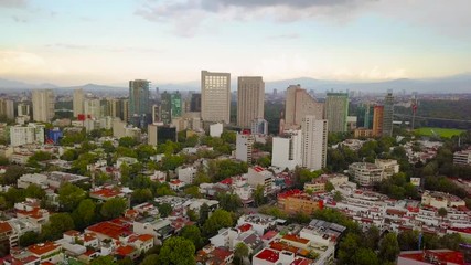 Mexico City, Polanco aerial view - cloudy day