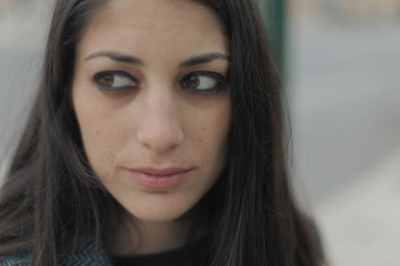 beautiful woman in winter