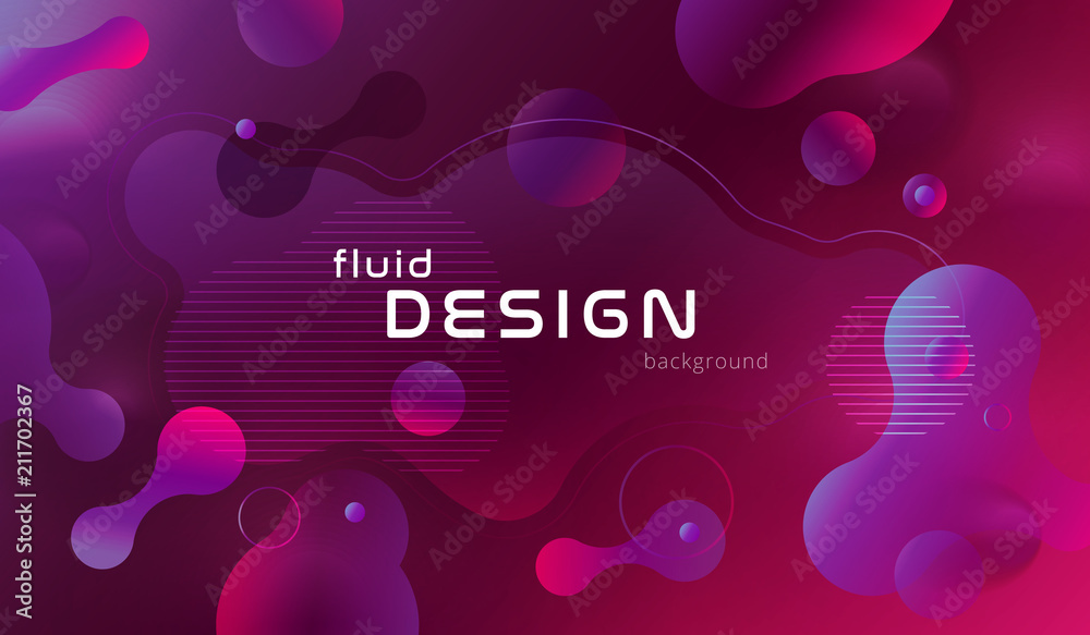 Canvas Prints colorful geometric background pattern. fluid shapes composition with trendy gradients. eps10 vector.