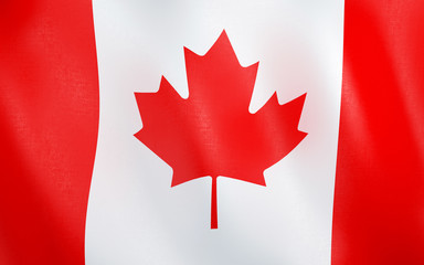 3D Flag of Canada.