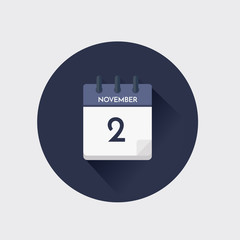Day calendar with date November 2.