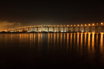 Fototapeta premium Coronado Bridge at Night