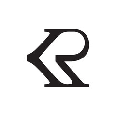 KR logo letter design