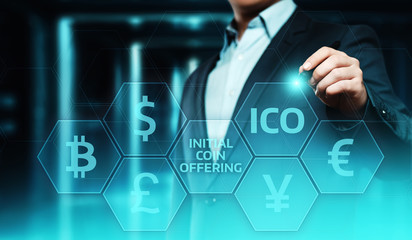 ICO Initial Coin Offering Business Internet Technology Concept