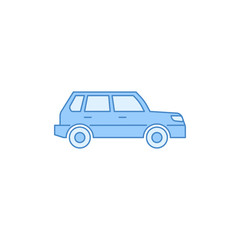 car filled outline icon. Element of transport icon for mobile concept and web apps. Thin line car filled outline icon can be used for web and mobile