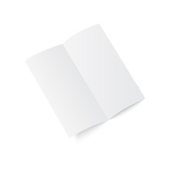 Mock up opened magazine, journal, booklet, postcard, flyer, business card or brochure . Vector