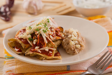 Chilaquiles con pollo