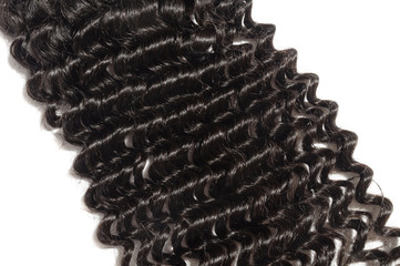 free part kinky curly black human hair weaves extensions lace closure