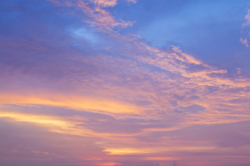 Naklejka na ściany i meble Sunset sky background.