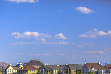 Copyspace above beautiful cottage style homes
