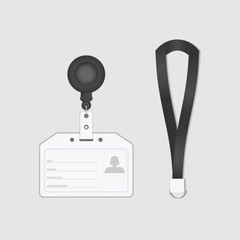 Employees identification card, Tag name, Vector, Illustration