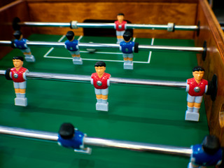 2018, Football, Blur Background, Table Football Game.