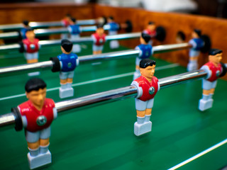 Fototapeta premium 2018, Football, Blur Background, Table Football Game. Final. 