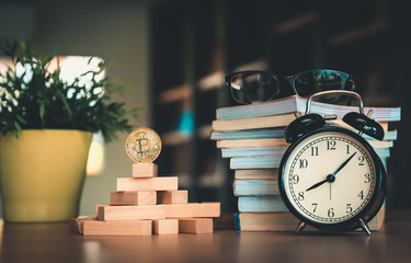 Stock exchange and investment concept of bitcoin