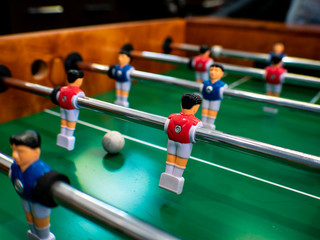 Fototapeta premium 2018, Football, Blur Background, Table Football Game. Final. 