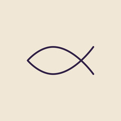 Illustration of the Christian fish symbol