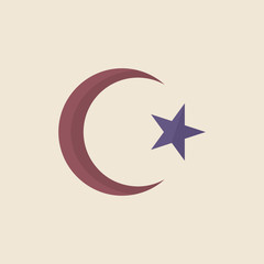 Illustration of the star and crescent symbol