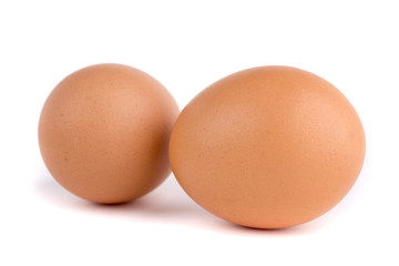 eggs on white background