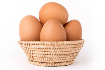Eggs in a basket