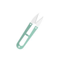Green thread snips icon illustration