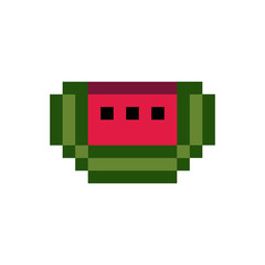 Fresh watermelon pixelated fruit graphic