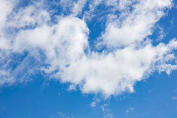 clouds in the blue sky
