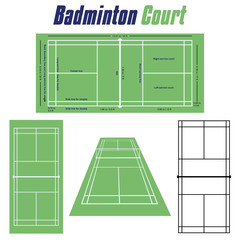Badminton Field Court Illustration Viewpoint
