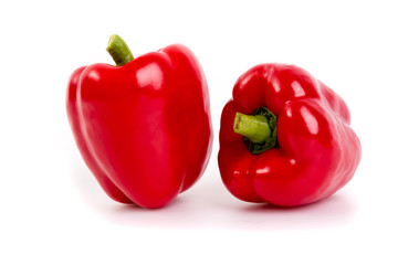 red peppers  isolated on white background