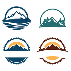 Circle Mountain Logo Symbol Collection