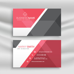 Fototapeta premium stylish red and gray geometric business card