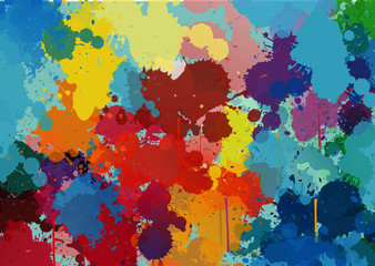 Abstract ink colourful background. Vector illustration. water color