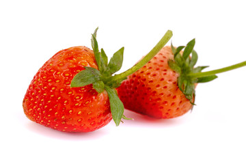 Strawberries  isolated on white background.