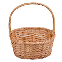 wicker Basket isolated on white background