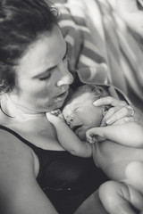 Newborn Baby and Mother - 211713566