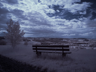 infrared photography - ir photo of landscape under sky with clouds - the art of our world in the...