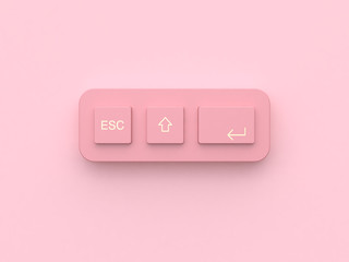 pink minimal abstract technology equipment button keyboard 3d rendering