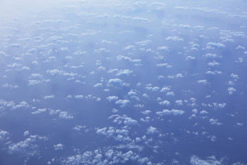 blue sky seen from airplane